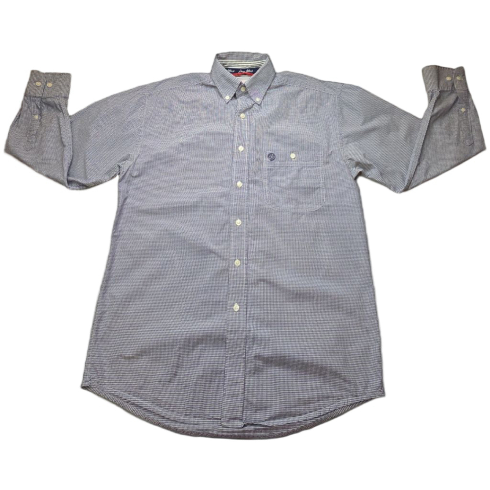 Wrangler George Strait Cowboy Cut Shirt Mens Large Gingham Western Button-down